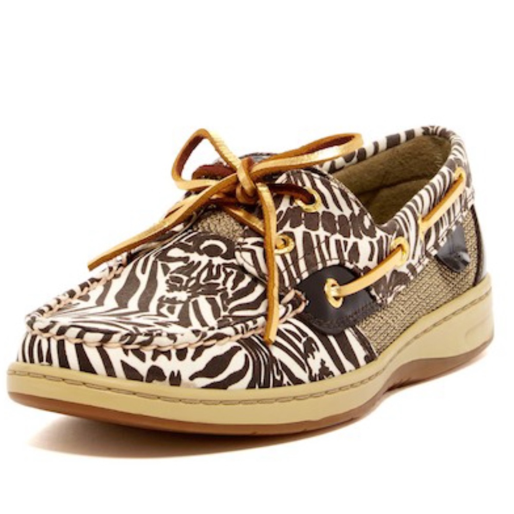Sperry Top-Sider Bluefish Zebra Print Boat Shoes